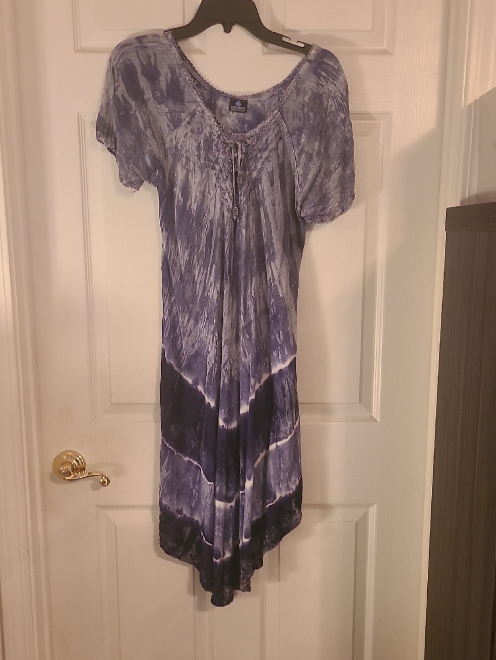 Advance Apparels Purple Tie-Dye Maxi Dress